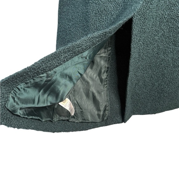 Madewell The Alonzo Coat in Bouclé NN385 Size XXS Green Italian Wool Long Coat - Picture 5 of 16